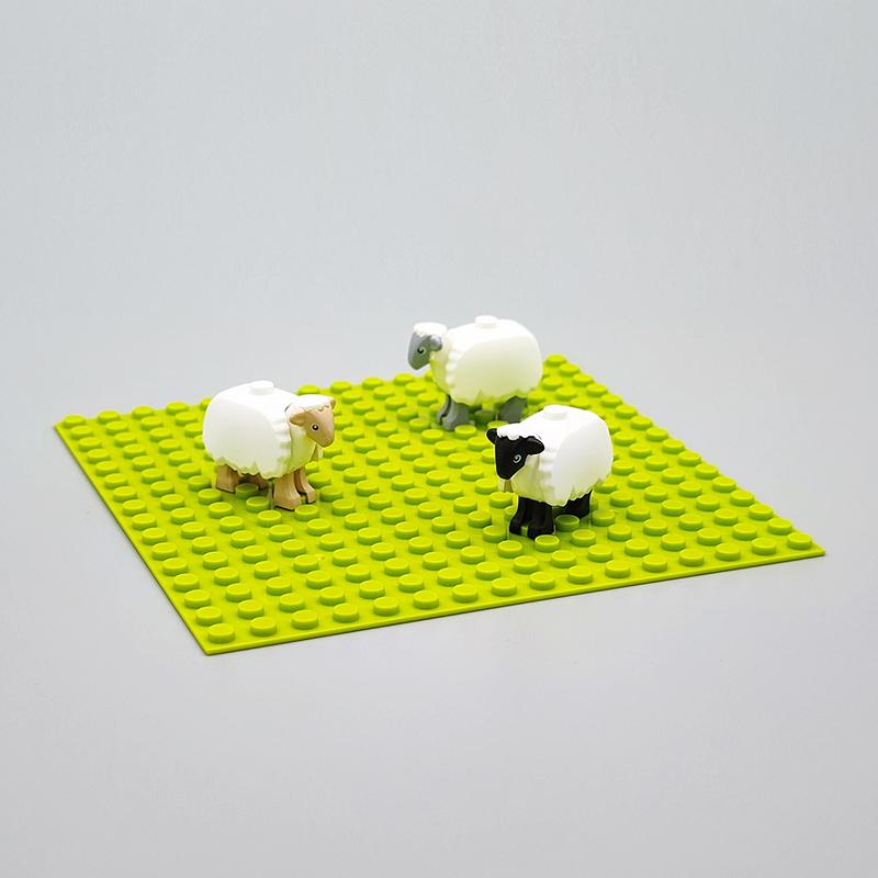 3PCS Animal Building Block Sheep DIY Assembly Small Particle Accessories Compatible with Major Brands