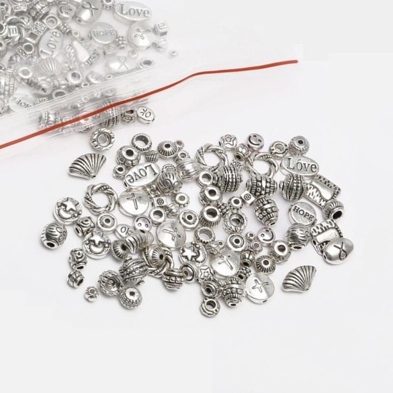

60 шт серебряные подвески-проставки для изготовления ювелирных браслетов своими руками 60pcs