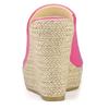 Allegra K Women's Platform Mules, Open Toe, Wedge Heel, Hot Pink, Size 23.5cm
