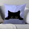 Cute Cartoon Little Black Cat Pillow Case Pillowcase Soft Skin Friendly & Comfortable With A Hidden Zipper