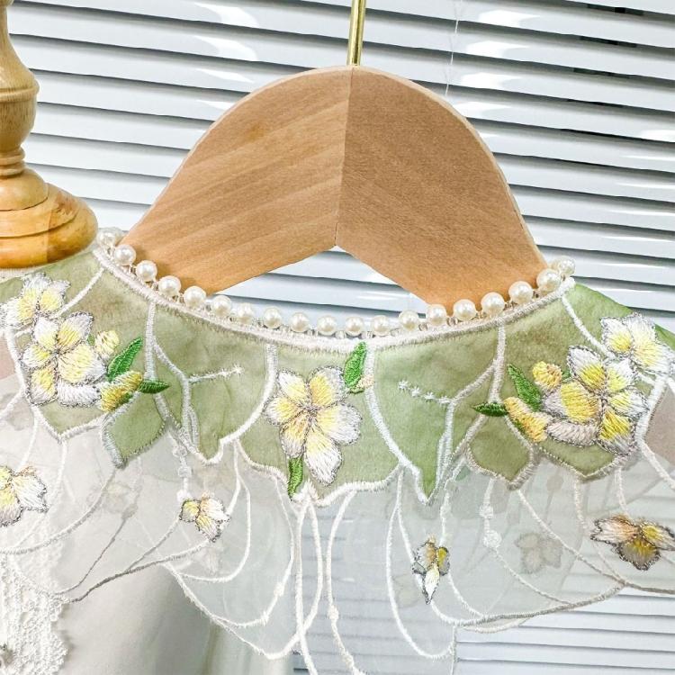 Embroidery Hanfu with Pearls Collar for Women Chinese Hanfu Mamianqun