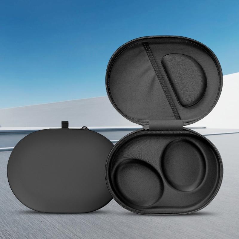 Durability Headphone Travel Case Water Resistant Hard Shell Shockproof Zippered Storage Box For