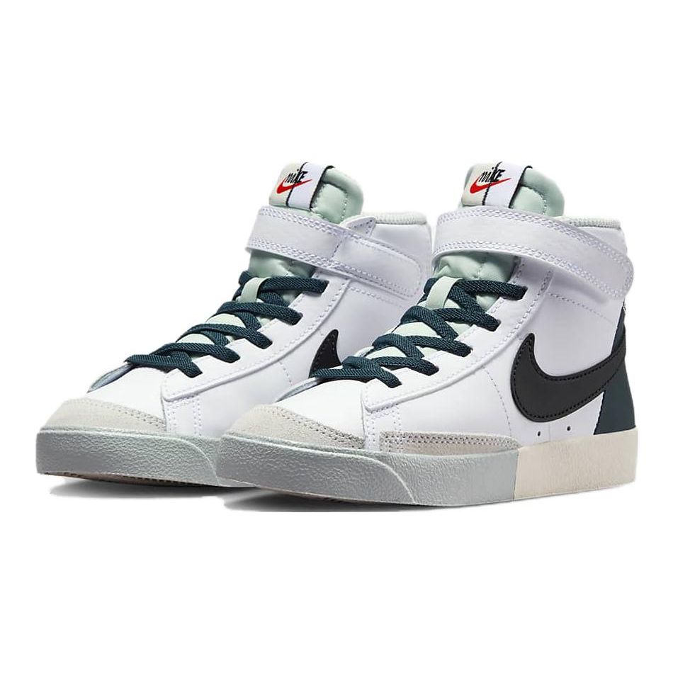 Nike Blazer 77 SE (PS) Non-Slip Durable Mid-Top Kids Skate Shoes Kids Skate Shoes White Green FN6938-101