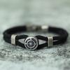 Stylish Compass Bracelet For Men Retro Viking Wrap Braslet Grade A 4mm Ethnic Cord Chain Braclet Boyfriend Gift Pulseria Homme