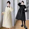 Women's Winter Solid Color Thickened Warm Dress Loose Casual Maternity Clothes