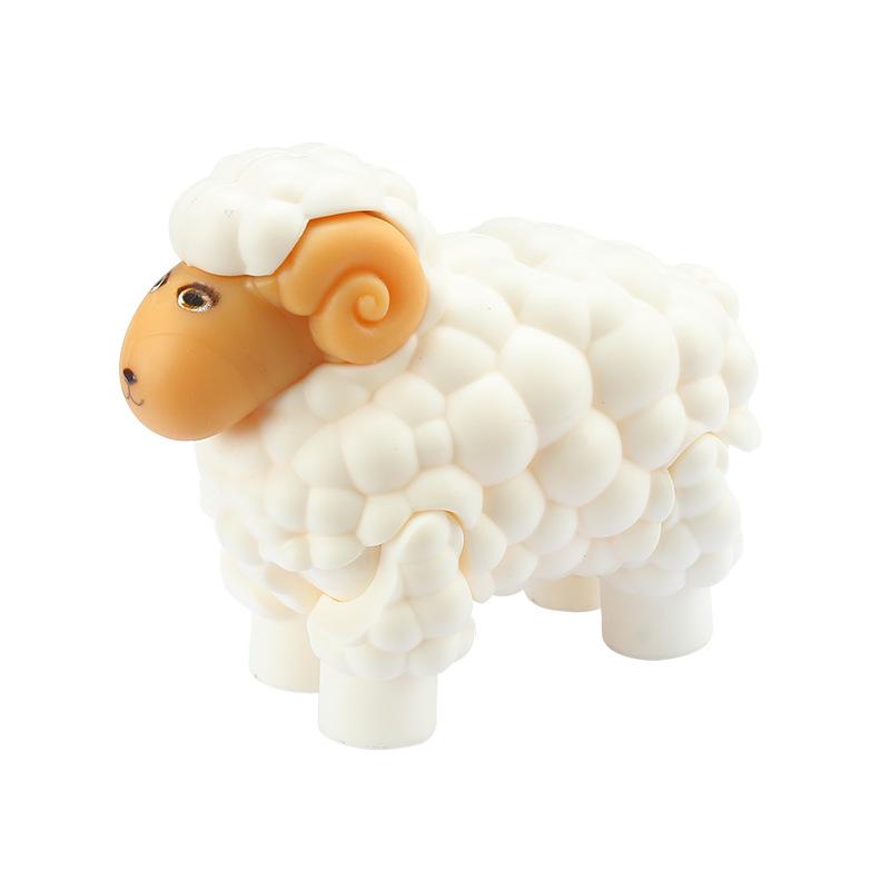 Große Bausteine Tiere Zubehör Bauernhof Zoo Kamel Känguru Katze Löwe Koala Flamingo Lernspielzeug Für Kinder Geschenke