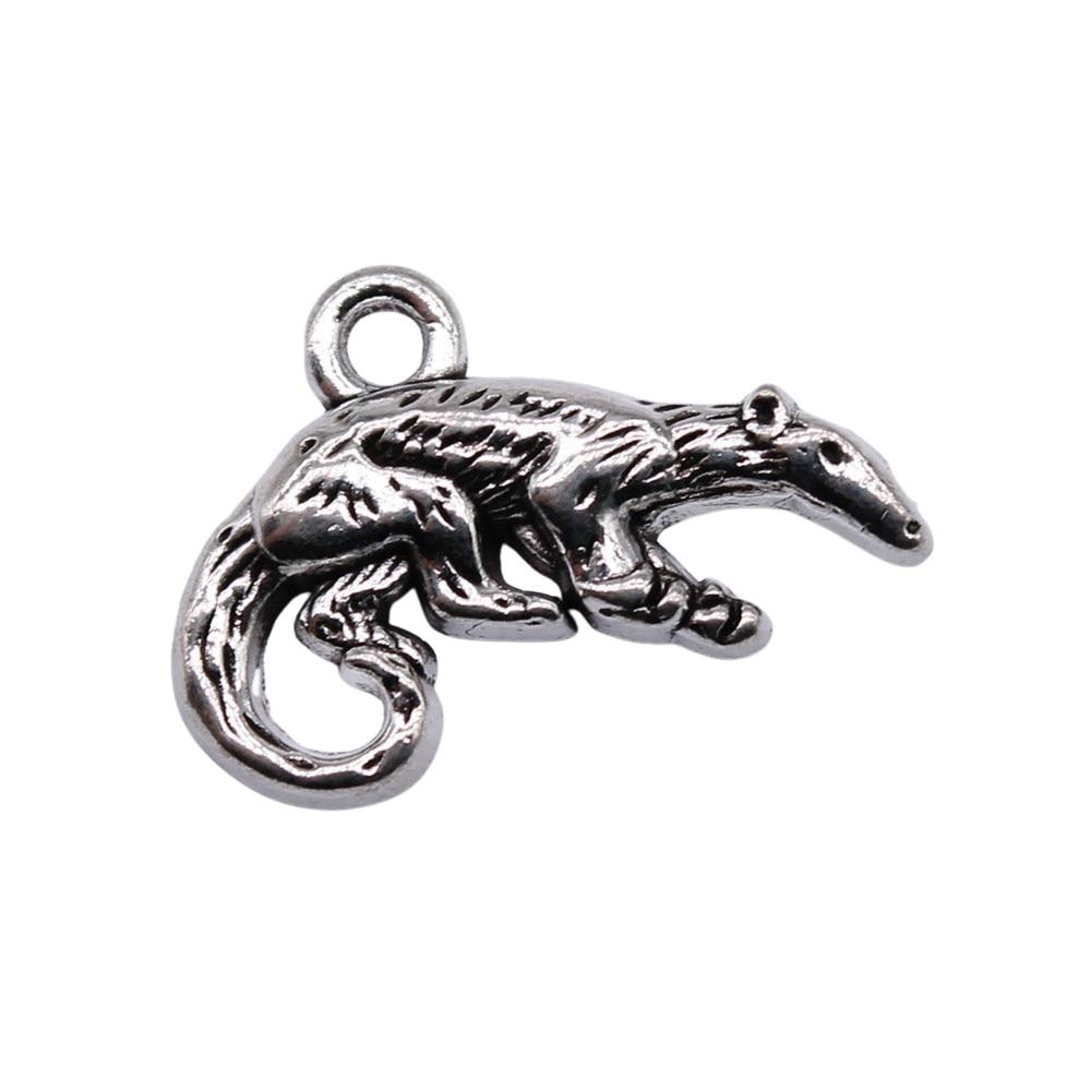 

20шт Амулеты животных Амулеты Античное серебро Цвет Цинковый сплав 19X13mm