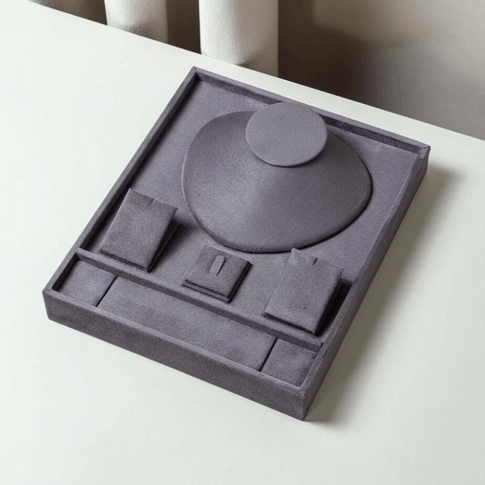 High-end Jewelry Tray with Partitioned Texture Jewelry Set Display Stand  Dresser