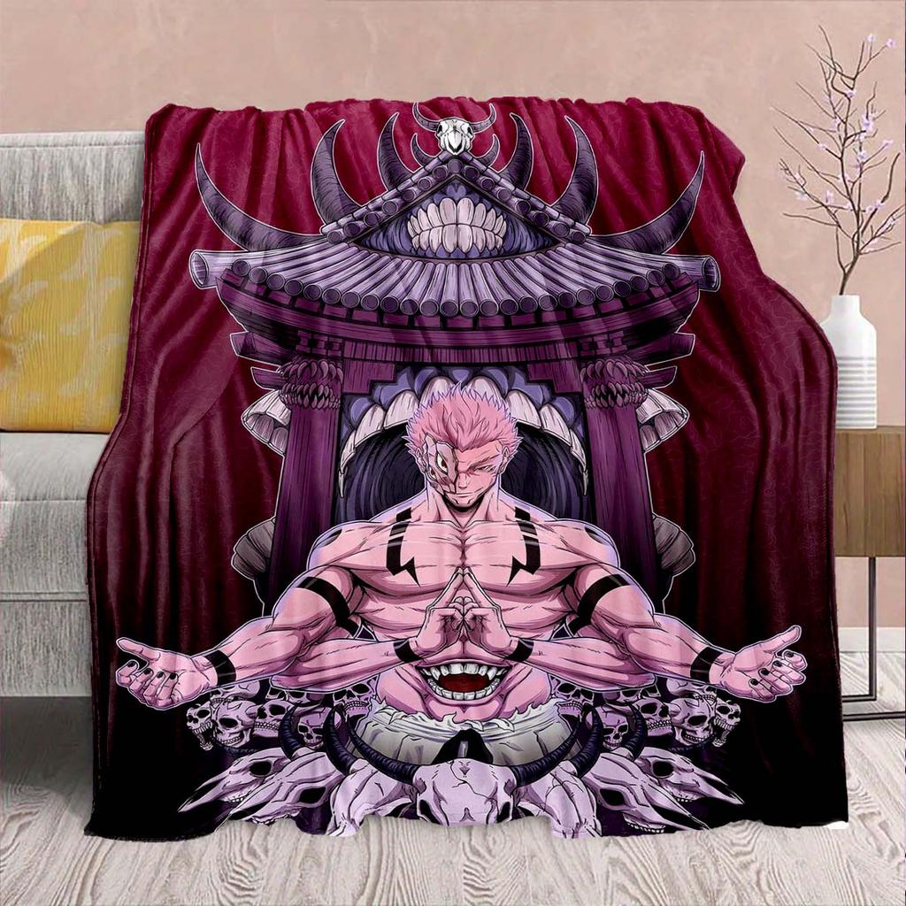 Jujutsu Kaisen Plush Flannel Throw Blanket Soft Warm Cozy Lightweight Sofa Bed Decor -QJY