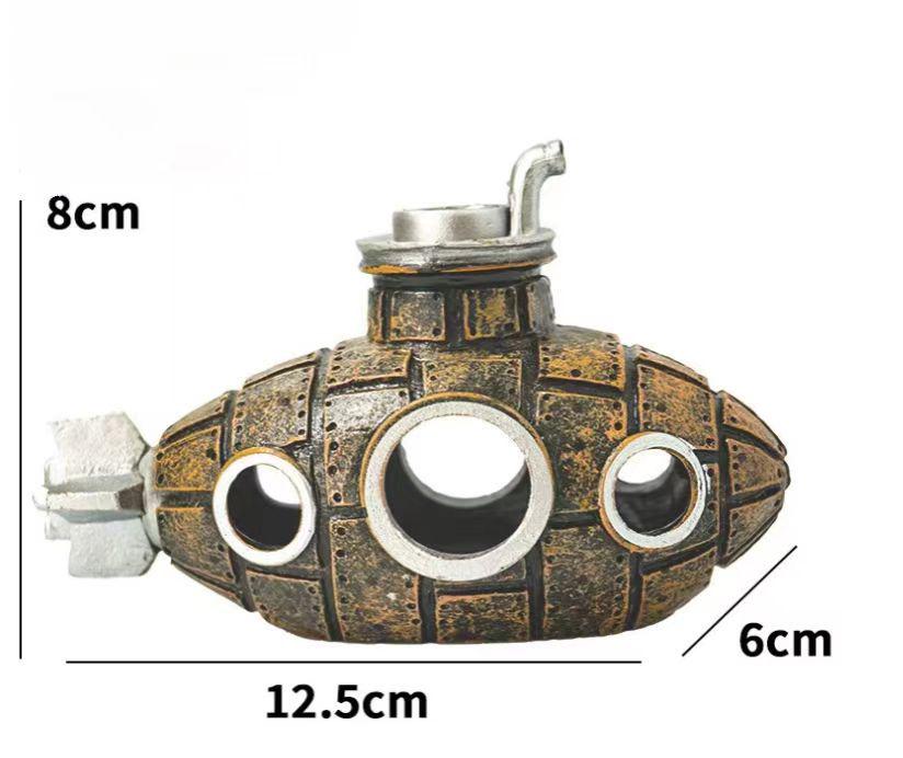 Hot-Selling PVC Submarine Aquarium Decoration: Fish & Shrimp Breeding Cave