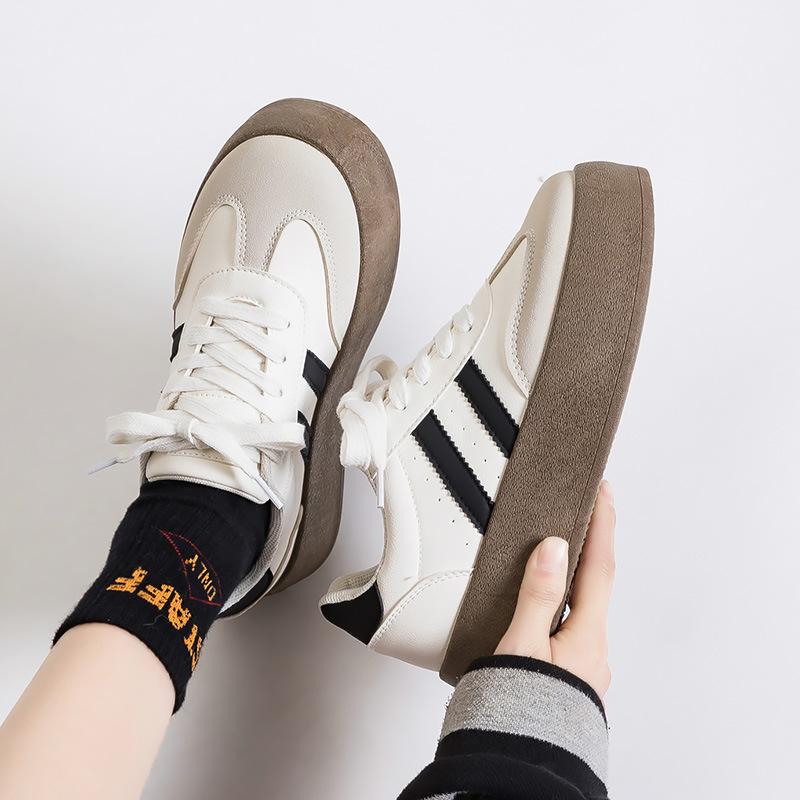 Popular Thick-soled Forrest Gump German Training Shoes Women's 2025 New Spring and Summer Retro Niche Height-increasing Shoes Versatile Casual Board
