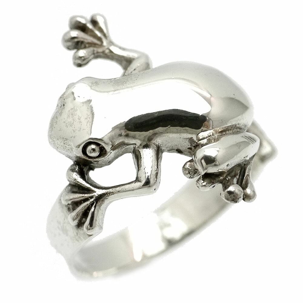 

Кольцо в виде лягушки из серебра 925 пробы E1 Frog Simple [Silver One] для мужчин [Нет. 21]