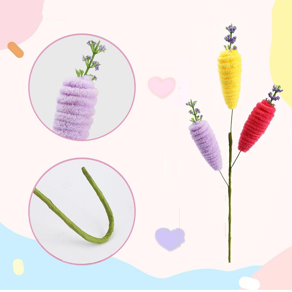 Colorful Easter Foam Radish Branch Easter Theme Handicraft Realistic Carrot Sprigs Exquisite Ornament Carrot Bouquet Branch