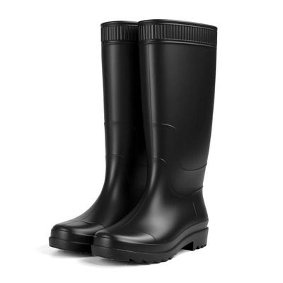 Men's Fashionable Long Tube Rain Boots Anti-Slip Waterproof Wear-Resistant Outdoor Fishing Car Wash Thick Bottom Shoes