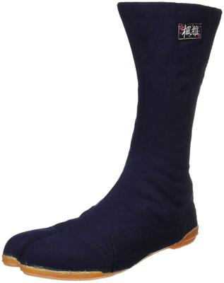 Works Homme Tabi Socks with Resin Toe Size Size Cm "Fuga" Sewn-on Cap, 8-Piece Set, Men's 150-8, Navy, 26.5
