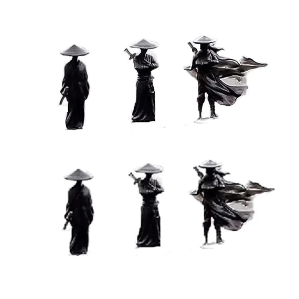 

6 шт./набор Модель Мини Фигурка Китайский Мечник Изысканная Статуэтка Древнего Воина Украшение Мультяшные Миниатюры Мечника Спальня