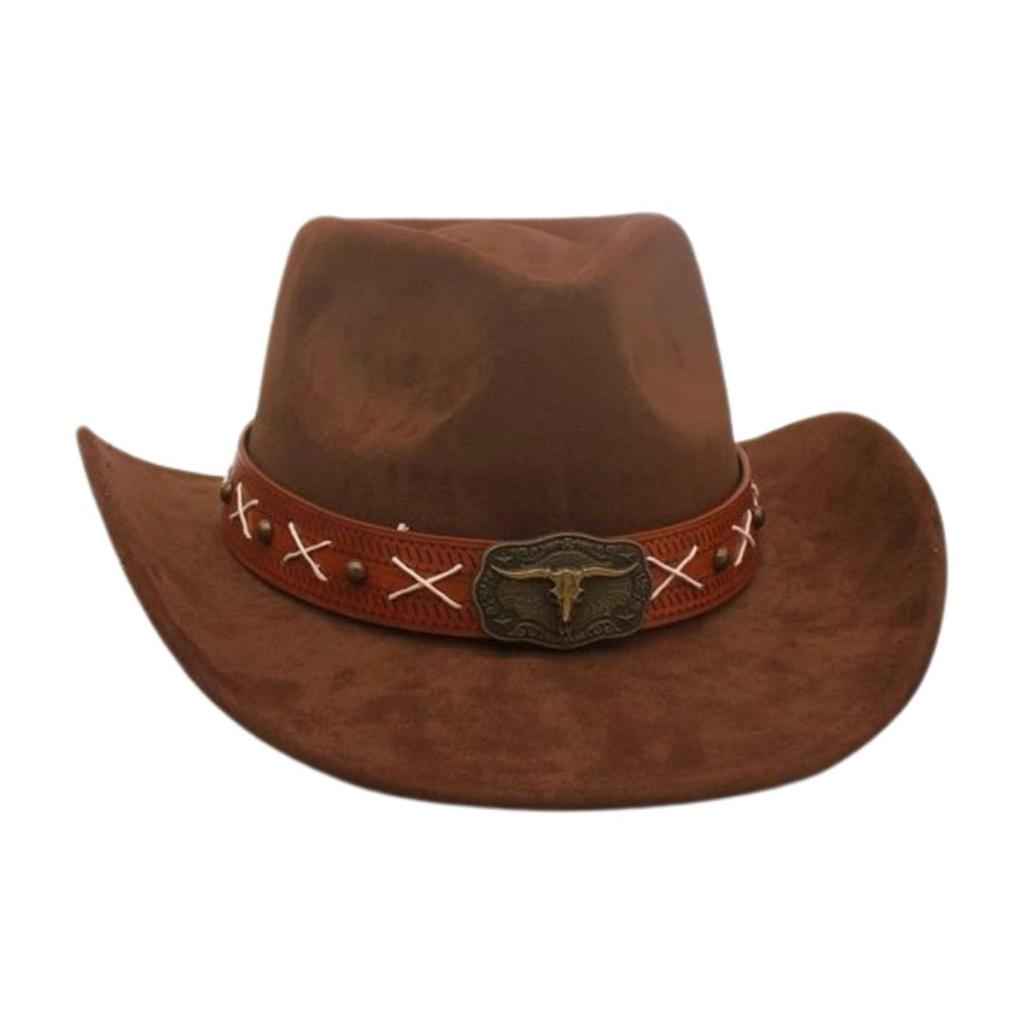 Newwestern Cowboy Hat Resort Style Performance Stage Jazz Hat Men And Women Niche Ethnic Style Top Hat