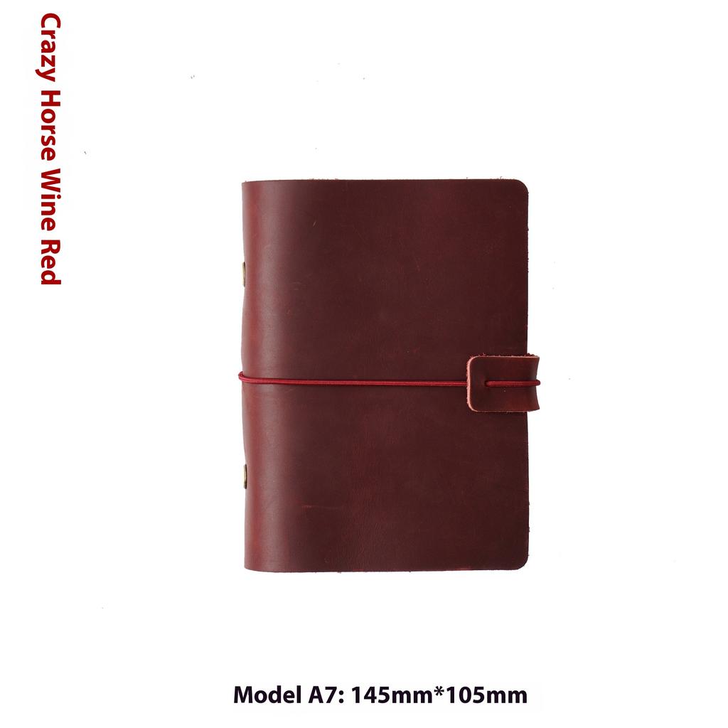 Handmade First Layer Cowhide Book Genuine Leather Hand Account Binder Notebook Retro Nostalgic Travel Diary