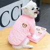 Cute Pink Pet Dogs Clothes Winter Warm Bear Pattern Dog Sweater Pet Clothing For Small Dogs Chihuahua Yorkshire Puppy Clothes