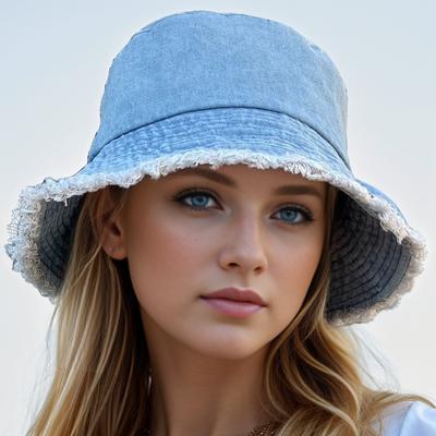 Damen Hut Denim Baumwolle Mode Dame