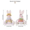 Easter LED Light Rabbit Doll Spring Easter Decorations for Car Rabbit Ornaments Kid Gift 2024 Holiday Party
