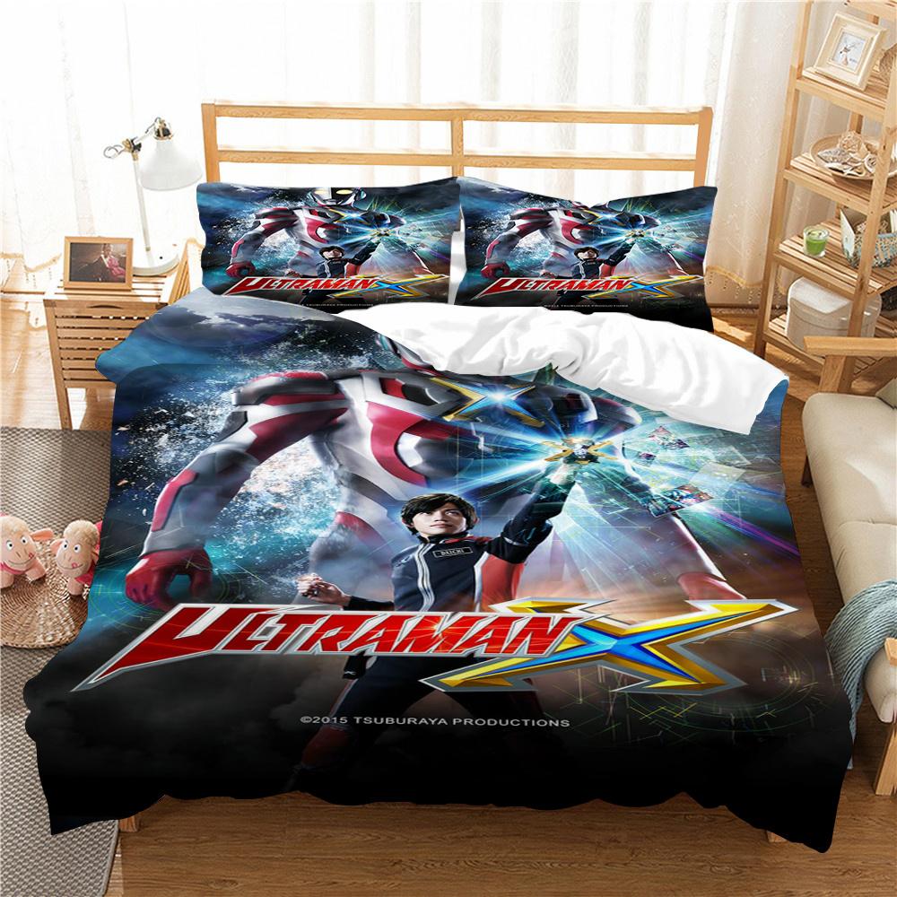 Bedding Cover Suit Ultraman Printing Teens Fashion Bedspread Polyester Pillowcase Home Textiles Duvet Cover