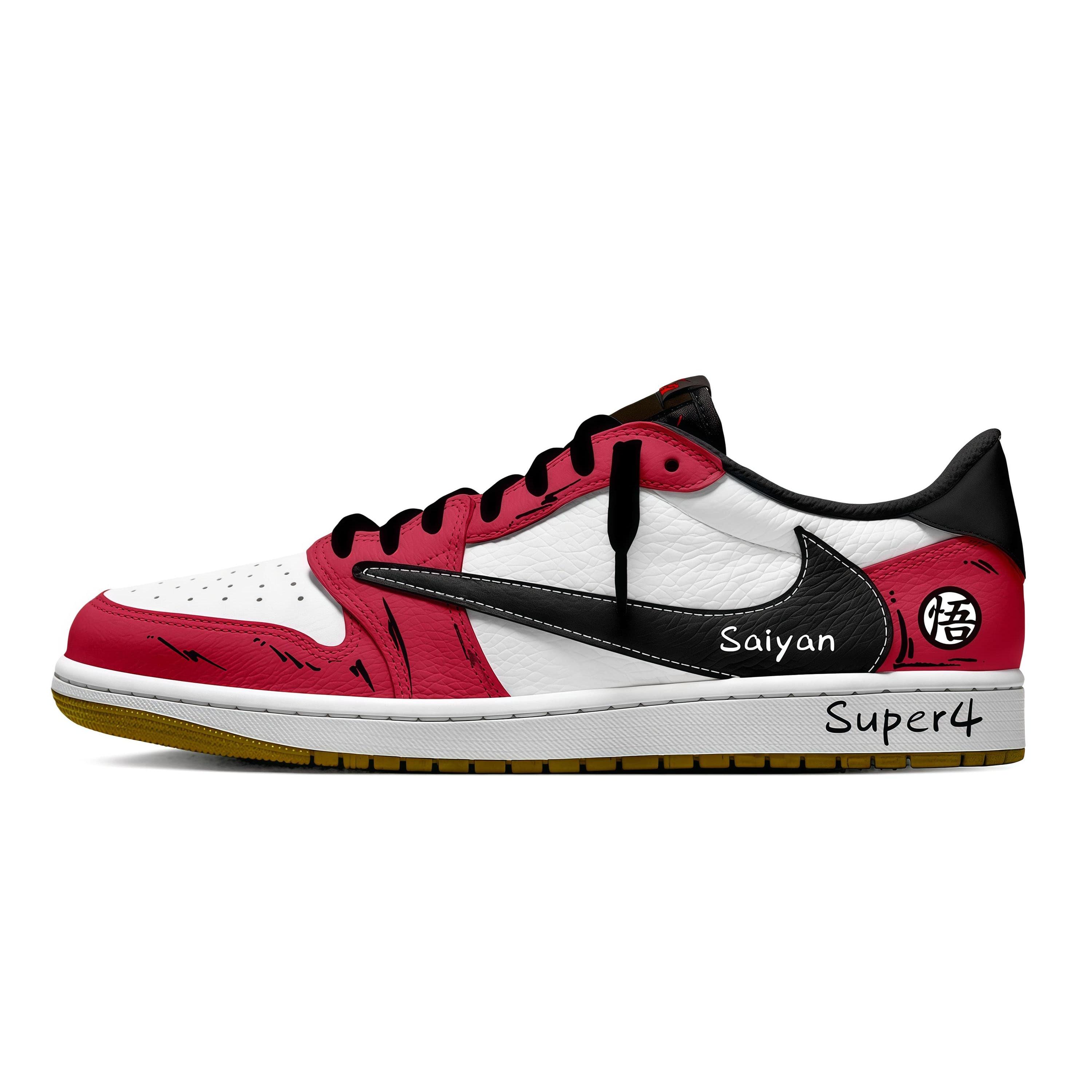 

Jordan x Travis Scott Air Jordan 1 Wu Da Hook 7.0 Low Slip Resistant Low top Vintage Basketball Shoes Women s DZ4137-700(Team1897-) 43