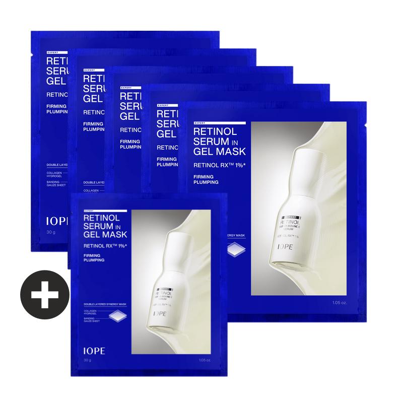 IOPE Retinol Serum-in-Gel Mask Firming & Anti-Wrinkle Care 5 + 1 Sheets