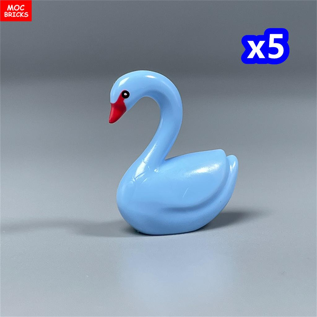 MOC Blocks Animal Duck Swan River Lake Farm Scene View Accessories DO IT YOURSELF Construction Bricks Playthings ideal for Kids Gifts