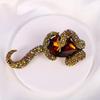SKEDS Women Men Fashion Exquisite Colorful Rhinestone Snake Brooch Pin Elegant Lady Crystal Shining Animal Badges Corsages