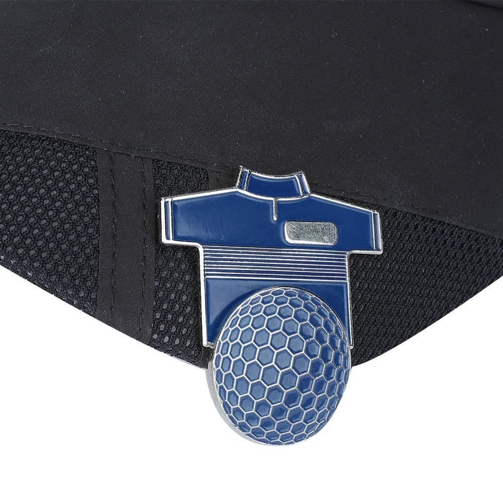 Trwały Metalowy Magnetyczny Marker do Piłek Golfowych na Zewnątrz z Klipsem do Kapelusza Akcesorium Golfera(niebieskie ubrania)