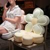 Soft Flower Shaped Lumbar Pillow With Plush Material For Home And Desk Support