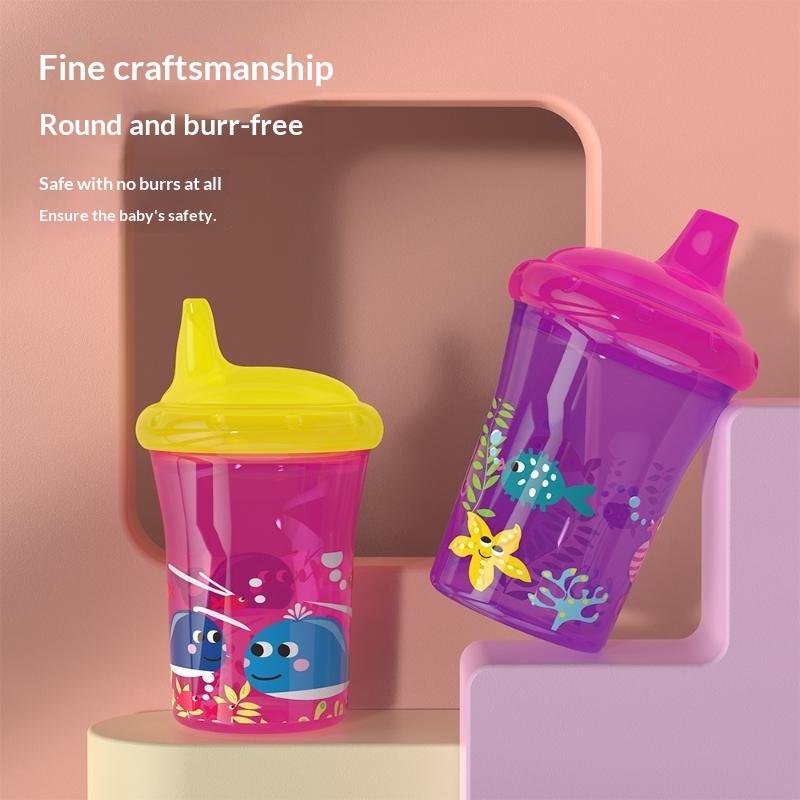 Baby Sippy Cup 260Ml 330Ml Animal Printed Duckbill Water Bottle Leakproof Toddler Drinking Cup For Daily Outdoor Use