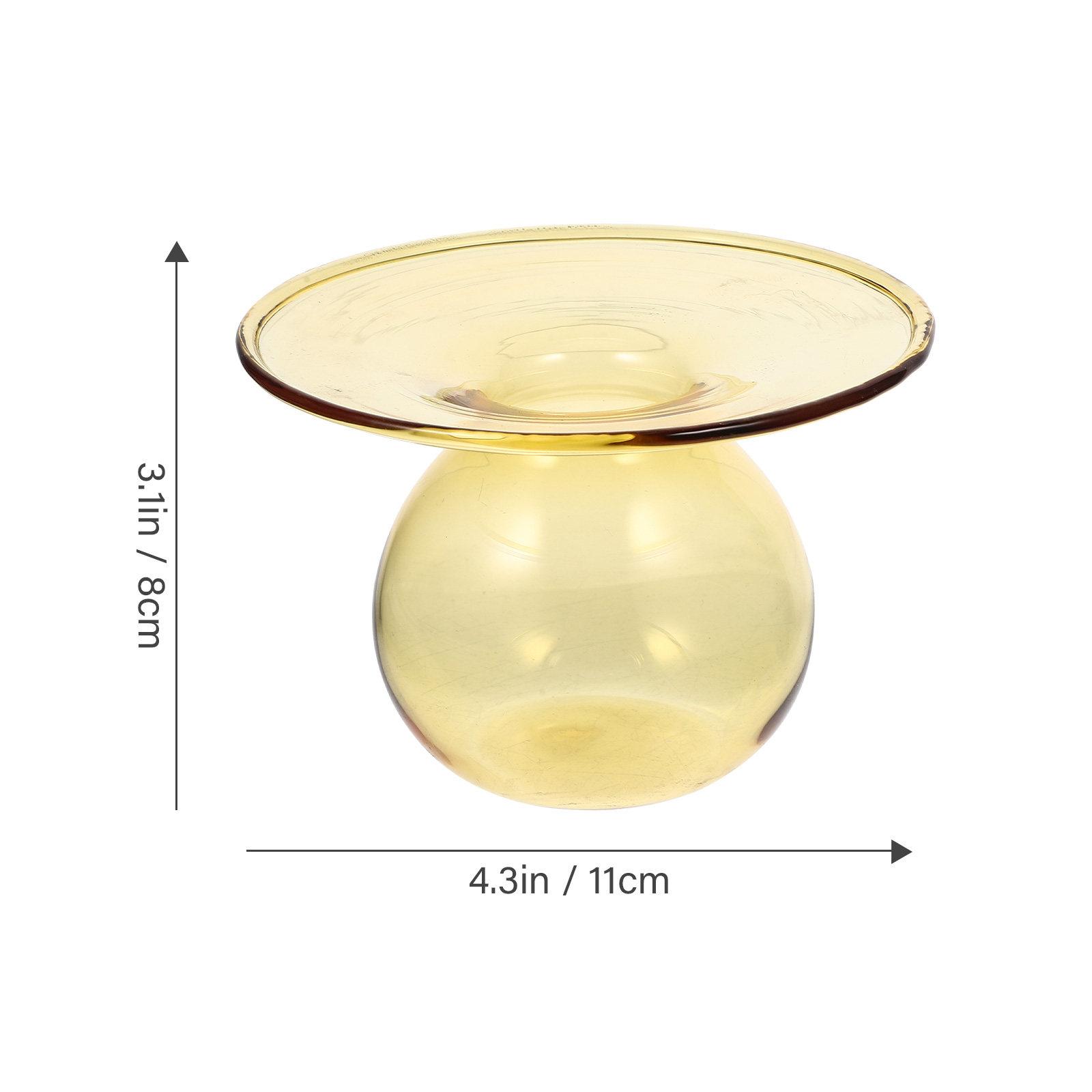 Premium Transparent Glass Dessert Cup Elegant Curved Shape for Ice Cream Pudding Parfait Yogurt Cocktail Serving Reusable Clear жёлтый