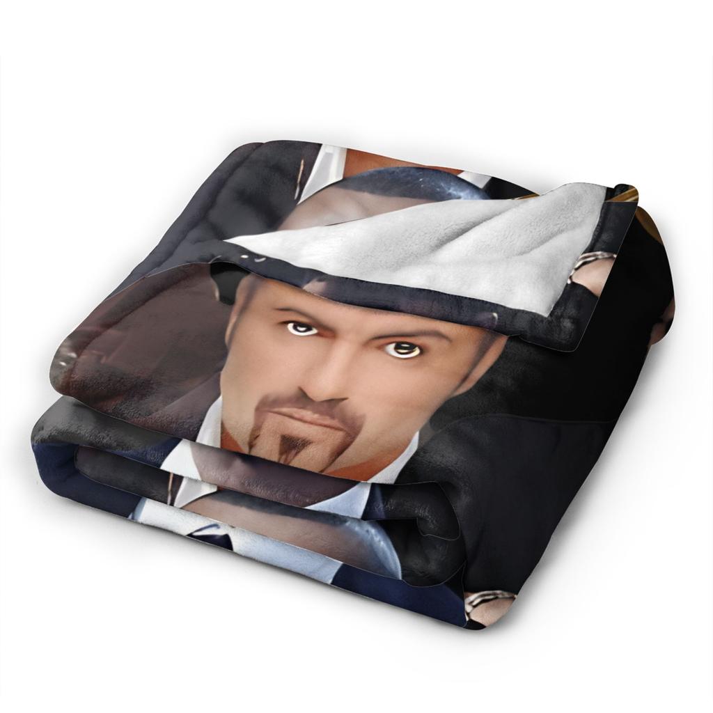 George Michael Music Warm Blankets  Decorative Plush Throw Blanket Pattern Couch Bed Flannel Bedspread Sofa Bed Cover