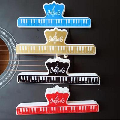 Guitar & Piano Sheet Music Clips - Four Color Options