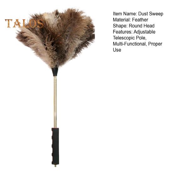 Ostrich Extendable Feather Long Duster Handle Rugged Design Telescopic Pole Duster Reusable Fluffy Duster