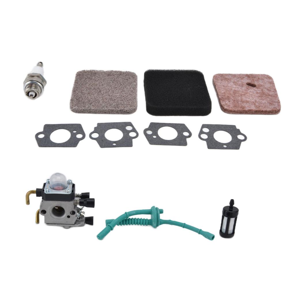Vergaser Luftfilter Kraftstofffilter Zündkerze Kraftstoffleitungssatz für STIHL FS38 FS45 FS46 FS55 KM55 FS85