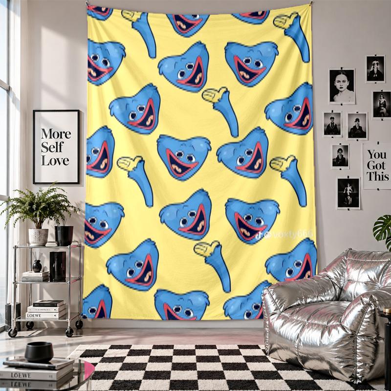 Wall TapestryHuggy Wuggy Art Hanging Cloth Decorative Background Cover for Room Decoration