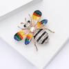 Simple Temperament Alloy Rhinestone Bee Brooch Cartoon Versatile Women'S Sweater Coat Corsage Jewelry Pin