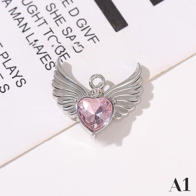 

Silver Plated Alloy Shiny Pendant Charms Diy Pink Beading Material Necklace Bracelet Jewelry Accessories For Children Girl