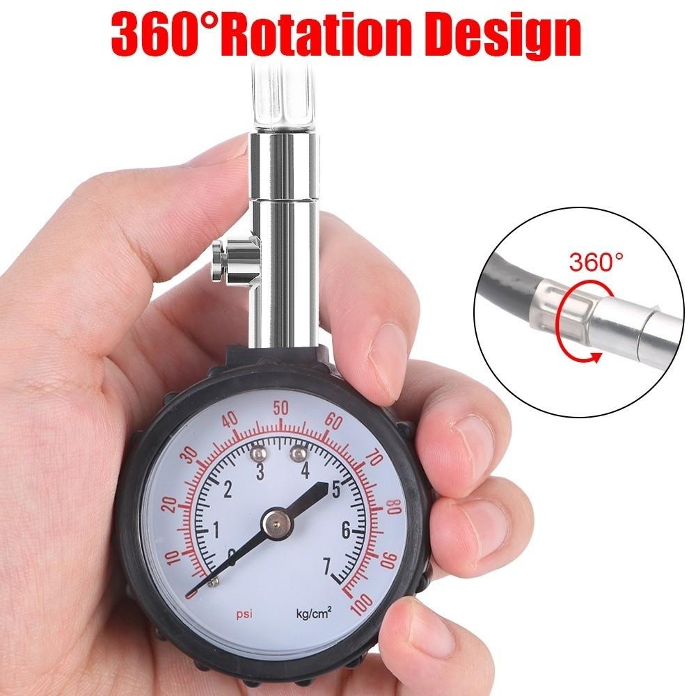High-Precision Tyre Air Tester Long Tube Pressure Meter Tire Pressure Gauge  Car Tire Monitoring