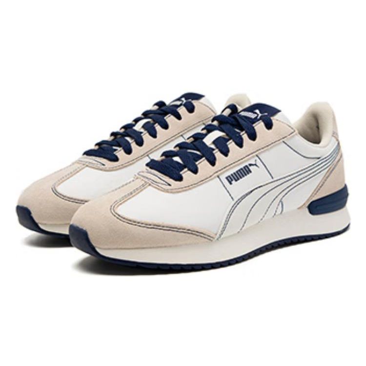 Puma Slip Resistant Durable Low Top Skate Shoes Unisex Sneakers Off-White 392899-04