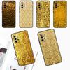 Gold Floral Pattern Case For Samsung Galaxy A54 A34 A14 A13 A33 A53 A12 A32 A52 A71 A51 A15 A25 A55 A35 Cover