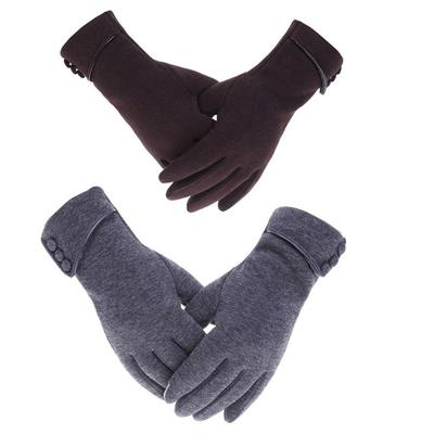 Fleece Lined Winter Warm Gloves Windproof Cold Proof Full Finger Gloves Comfortable Touch Screen Gloves