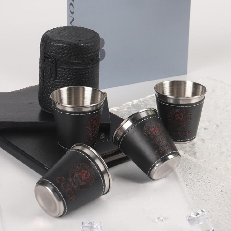 Sturdy 304 Nonrust Steel Vodka Shot Glasses Resistant To Drop Insulated Design Portable For Any Occasion