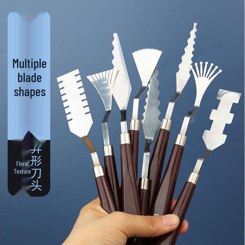 Irregular Shape Palette and Scraper Art Knife for Oil, Acrylic, and Gouache Painting