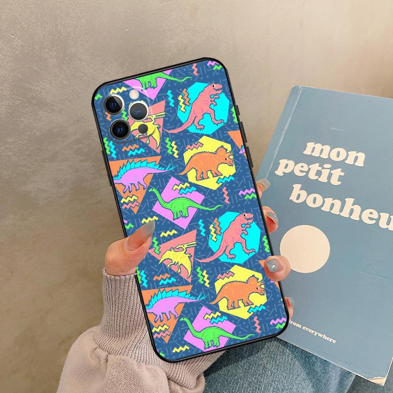

Skeleton Dinosaur Pattern Case For iPhone 17 Air 16 15 14 13 11 12 Pro Max 13 mini XR 15 16 Plus 16e Back Cover Shell iPhone 14 Pro