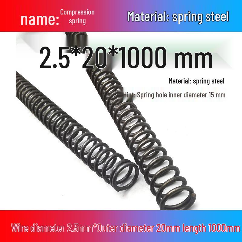 Spring Wire: 1m Long, Soft Pressure, Manganese Steel, 0.3-4.5mm Diameter, Yellow Compression Return.