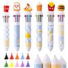 Fast Food Themed 10-Color Ballpoint Pen French Fries Burger Topper Designs Multi-Color Writing Tool for Journaling And Notes